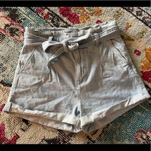 High Waisted Express Light Blue Shorts